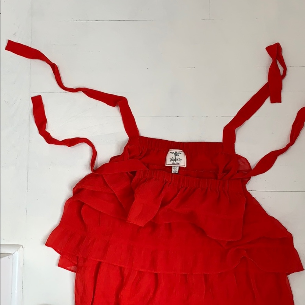 Red Ruffle Maxi Adjustable Straps - Picture 3 of 3